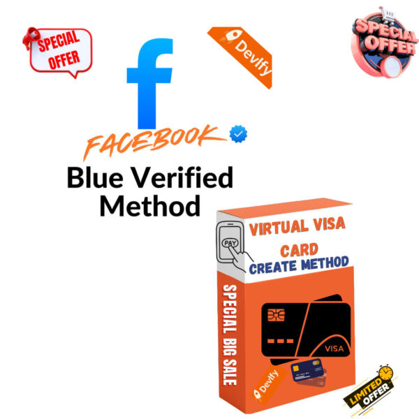 🌐 Virtual Visa Card + Facebook Blue Tick Verification Method – দুইটি কমপ্লিট গাইড মাত্র 120 টাকায়!